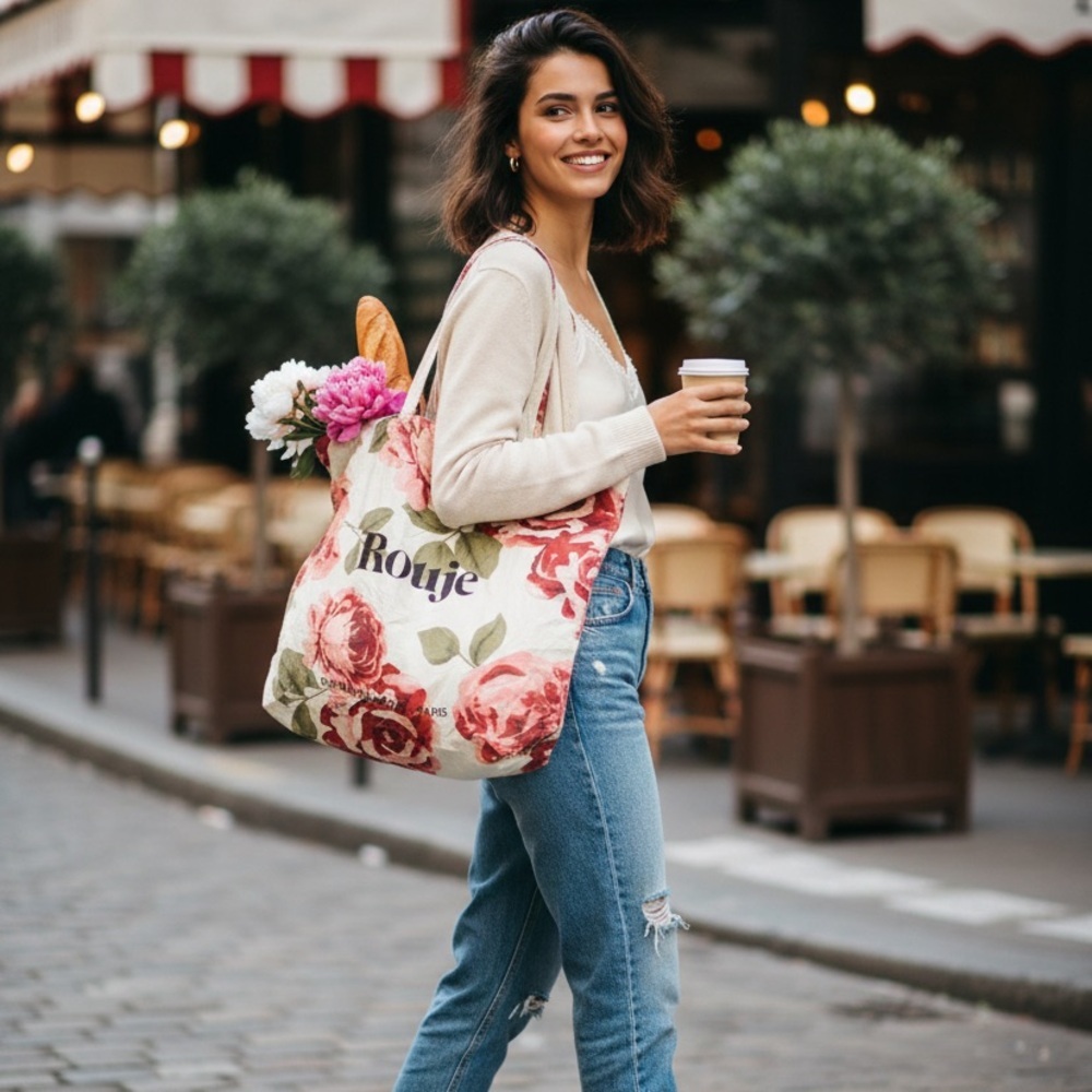 Rouje Paris Cotton Reusable Shopping Bag/Tote